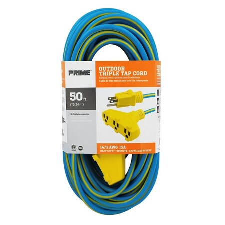 Prime Wire & Cable EXTN CORD 14/3 SJTW 50'L KC606730